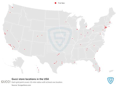 gucci number of stores